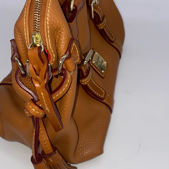Dooney & Bourke Florentine Bristol Whiskey Brown Leather Satchel Shoulder Bag - Picture 6 of 11